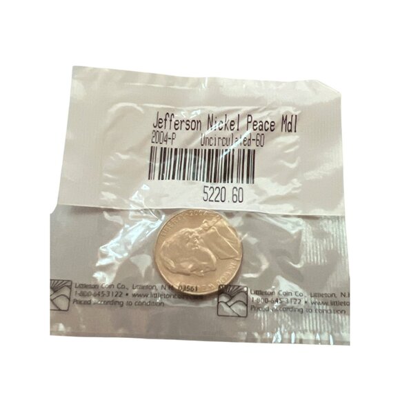 2004-P Jefferson Nickel Peace Medal Uncirculated Coin In Original Packaging - Picture 1 of 3